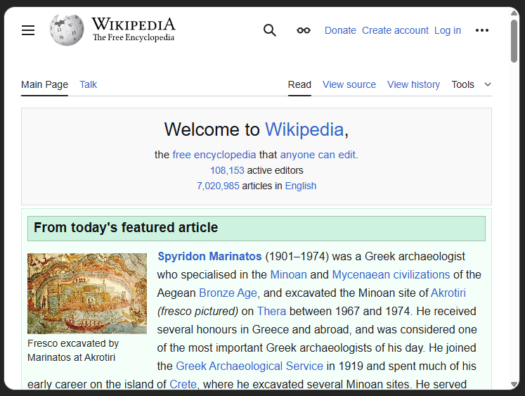 iframe wikipedia-homepage